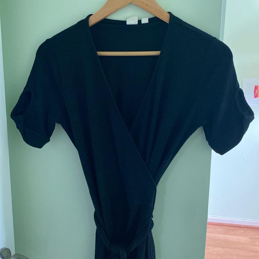 New Women’s Black GAP Wrap Around Dress Sz S